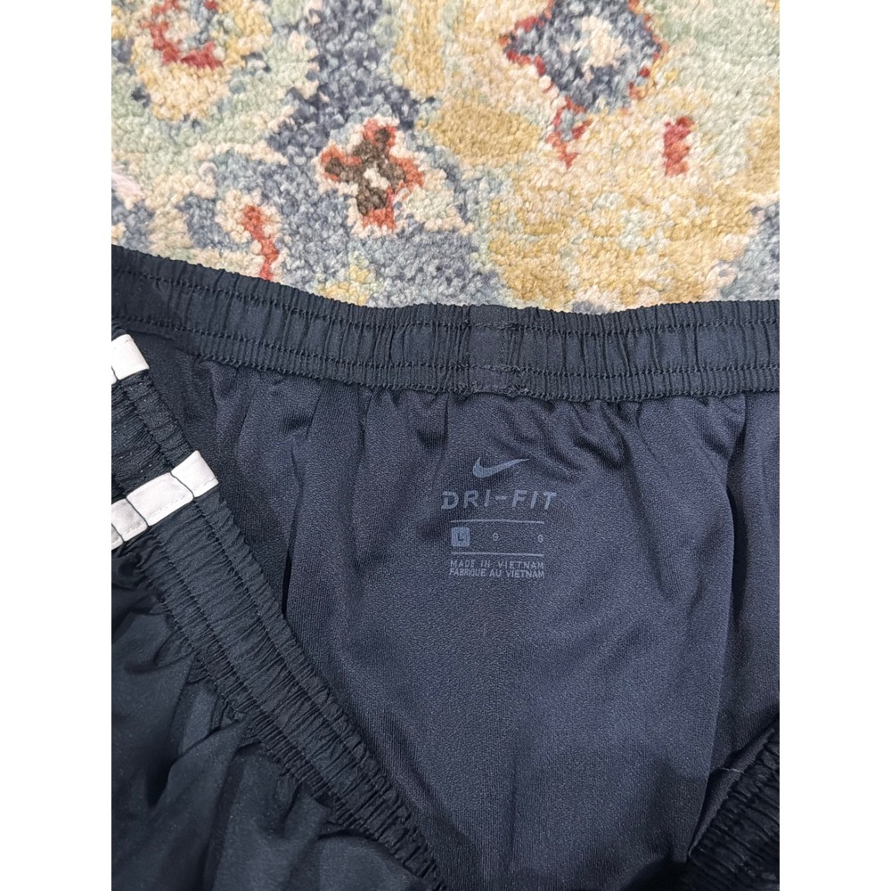 Nike Tempo Running Shorts Women Large Navy Blue White Contrast Piping EUC - Picture 2 of 3